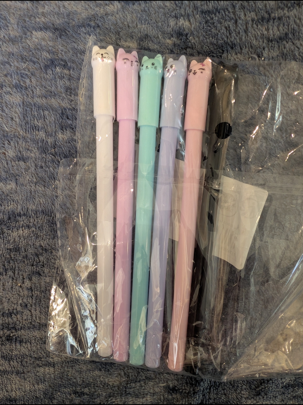 Free When Bundled - Cute Cat Top Pen Set - Pastel Colors